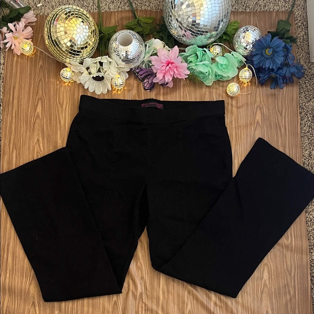 Slip On Flare Black Pants